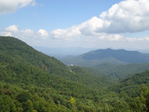 View of the North Georgia Blue Ridge from Hwy 64 - heading to the Southern Women Writers Conference at Berry College