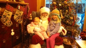 girls with Santa