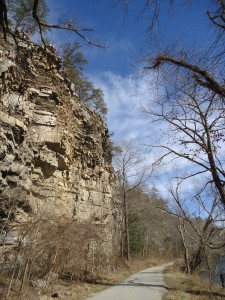 Paint Rock from the road - near Hot Springs, NC