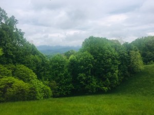 Looking out from Earthshine Lodge over the Pisgah National Forest in N.C.