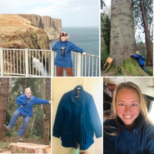 In my 25 year-old Lands' End coat. Top & bottom left photos: Scotland, 2007. Bottom right photos: today. 